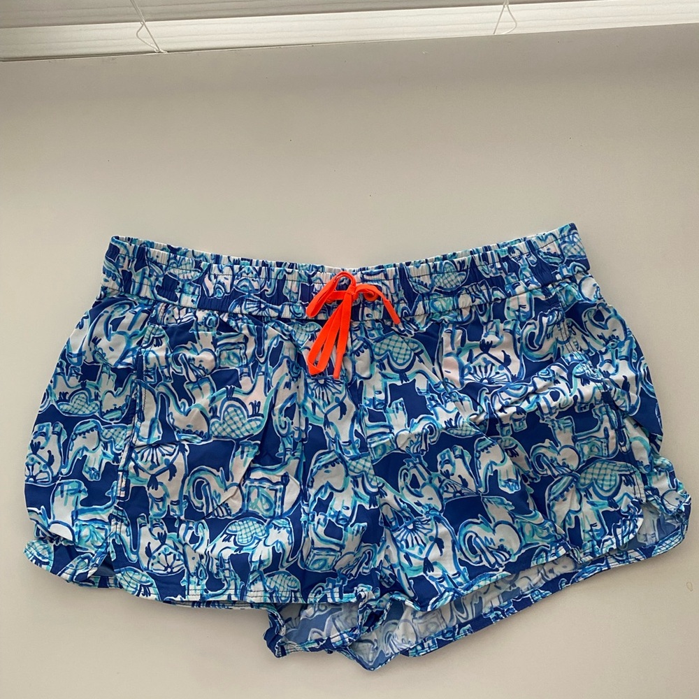 Lilly Pulitzer Blue and Orange Athletic Shorts